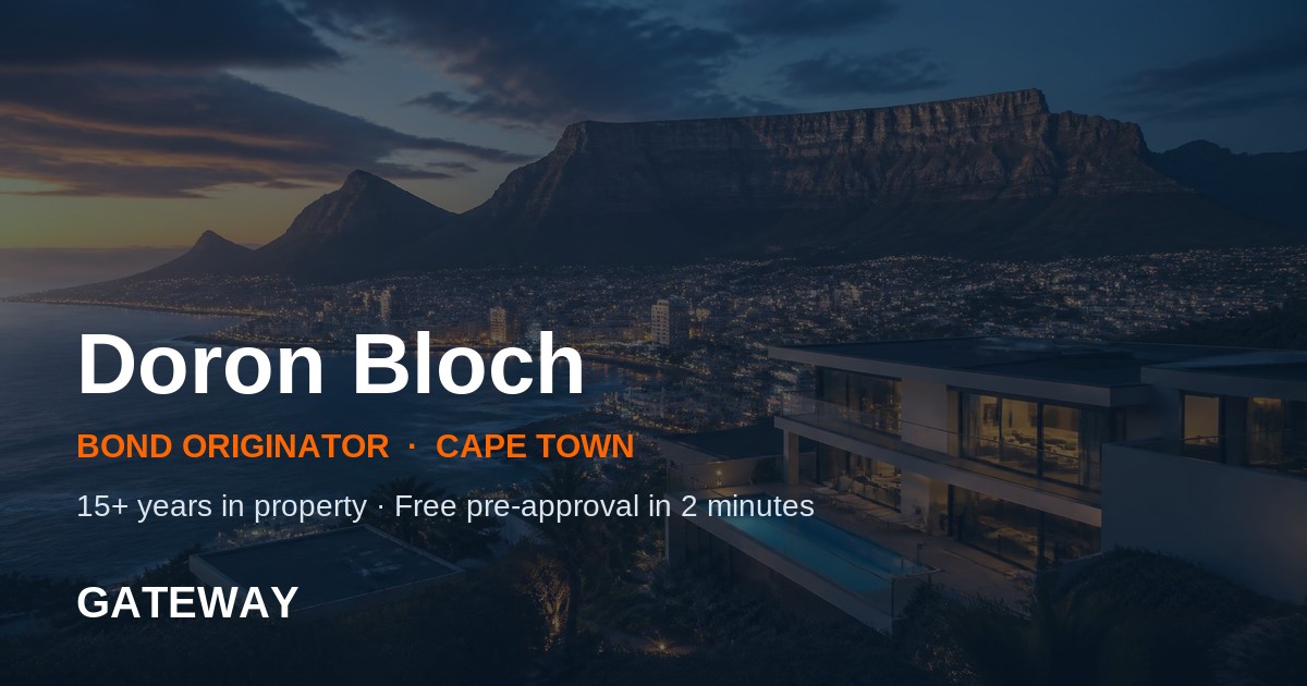 Doron Bloch — Bond Originator, Cape Town